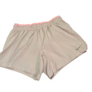 Nike Women's XS tan-coral Dri-FIT Running Shorts Elastic Waistband